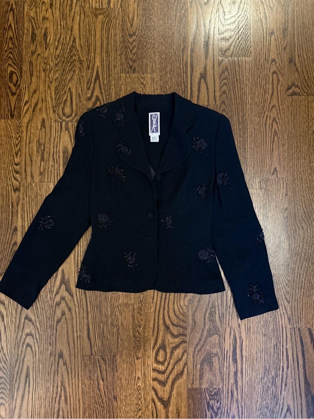 Embellished Black Women's Blazer Jacket